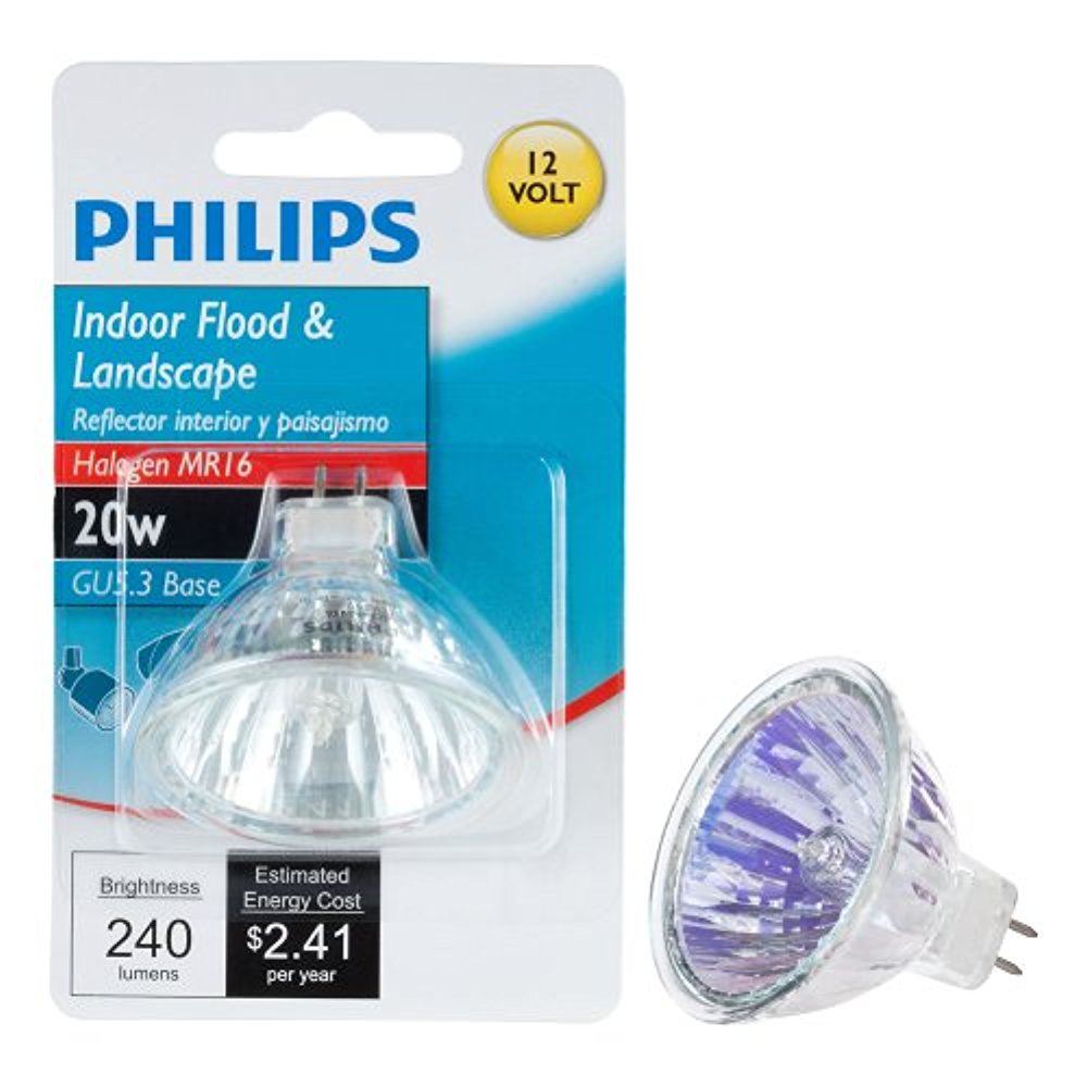 Philips 419317 20 Watt Mr16 Landscape And Indoor Flood Light Halogen