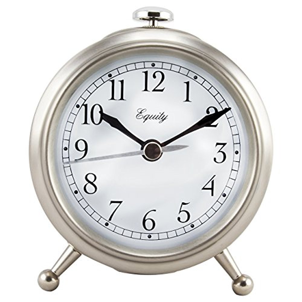 Equity by La Crosse 25655 Metal Alarm Clock, Silver, Small 47404256558 ...