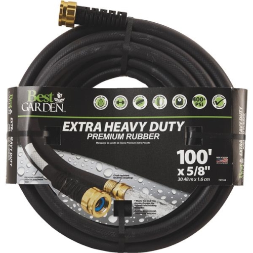 Best Garden Premium Rubber SNCPM58100 Heavy Duty 5/8-in x 100Ft Black